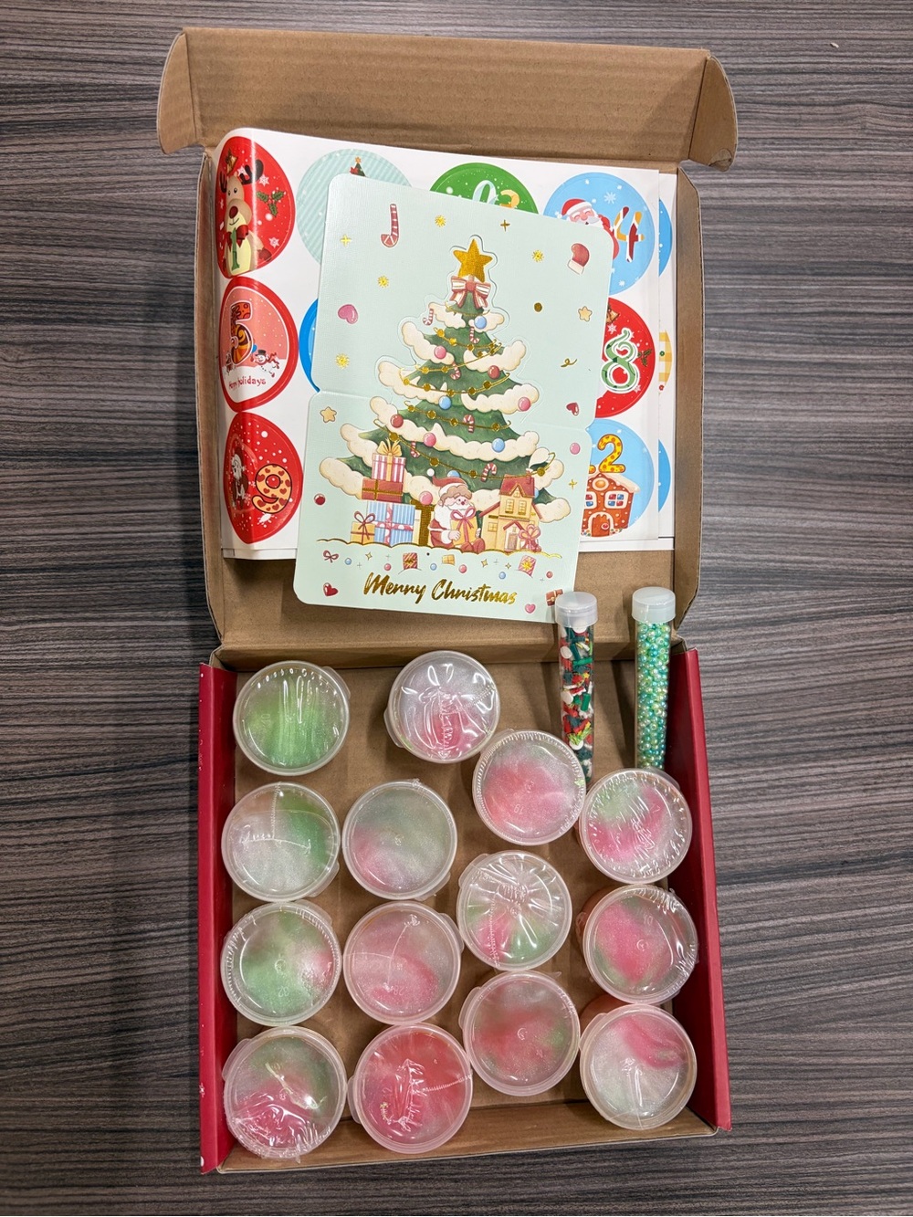 Christmas Holiday Party Slime Kit - Red & Green